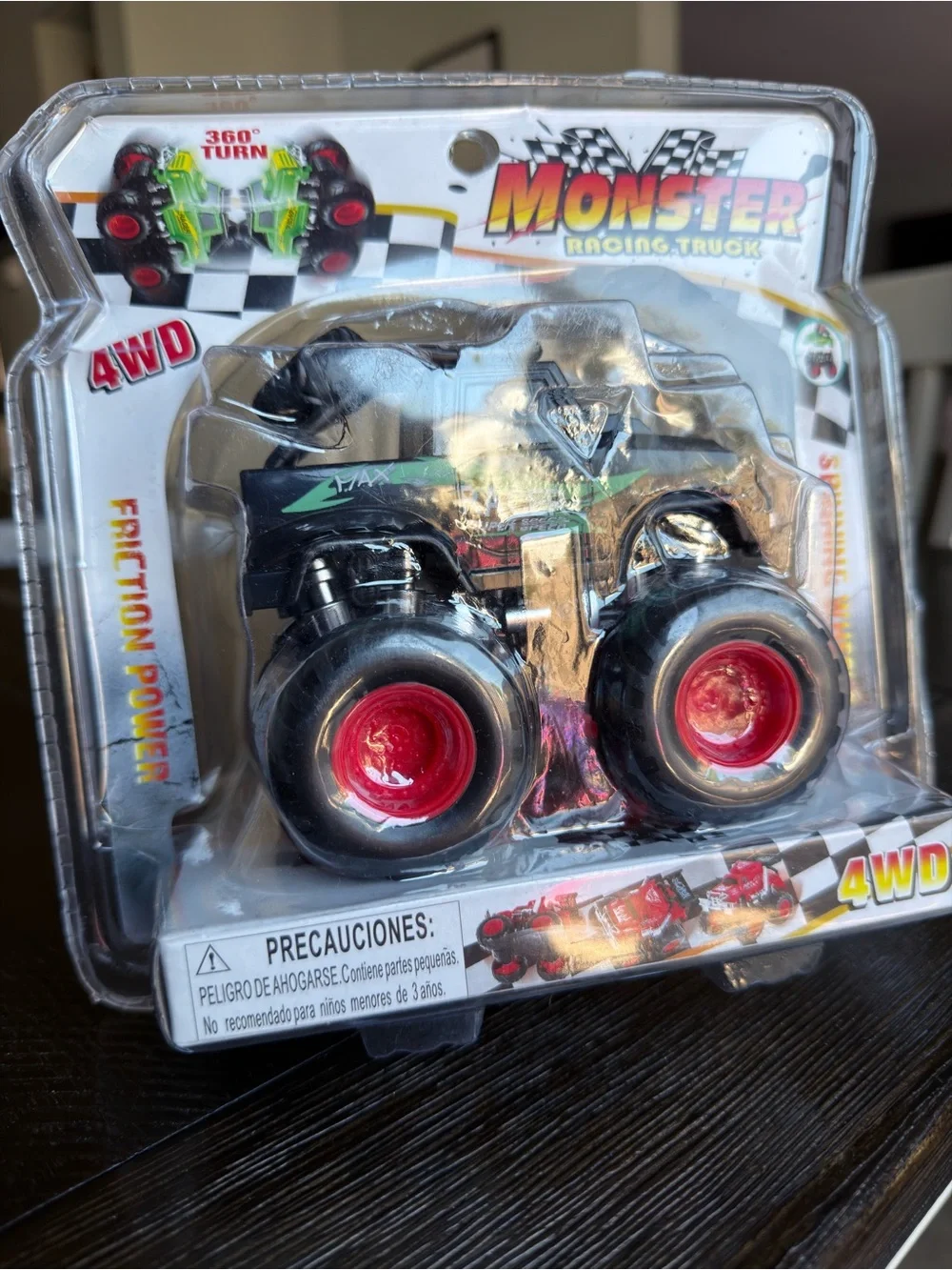 Monster Racing Truck Toy - Black & Red